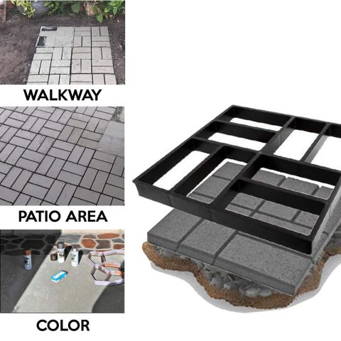 * Concrete Paver Molds - Stepping Stones, Walkways, Paved Areas